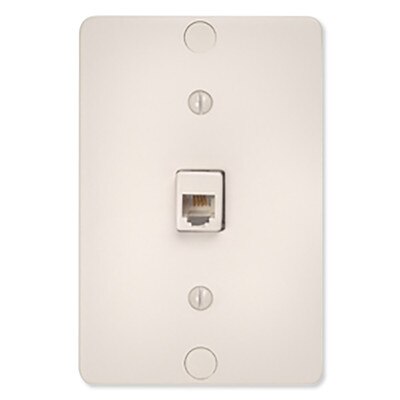 Leviton 4-Conductor/6-Position Quick-Connect Phone Jack, Light Almond